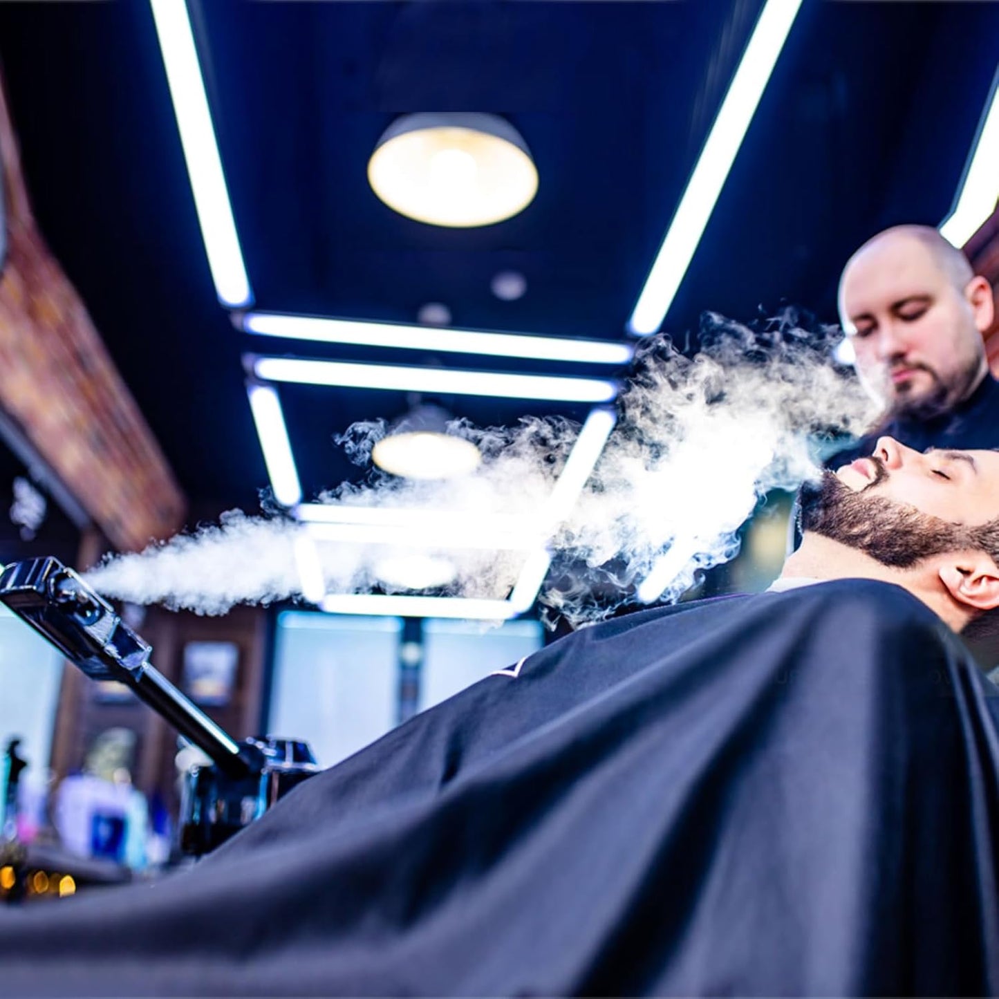 Artist hand Black Facial Steamer Professional Barber Face Steamer for Shaving & Skin Care for Barbershop, Salon, Spa Use