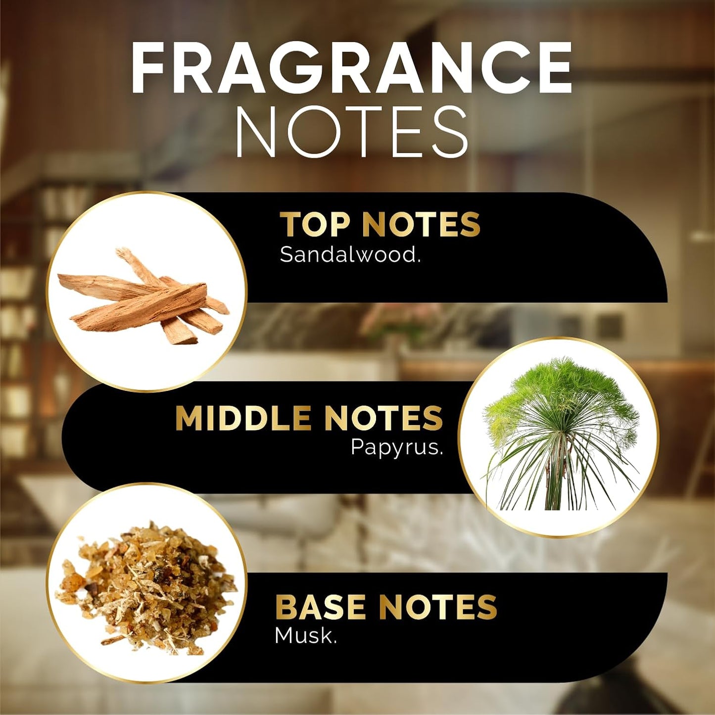 Luxury Hotel Diffuser Oil for Hotels and Homes - Aromatherapy Oils for use with an Essential Oil Diffuser at Home - Fragrance-Scent Diffuser Oil Blend (Santal) 4.05fl oz (120ml)