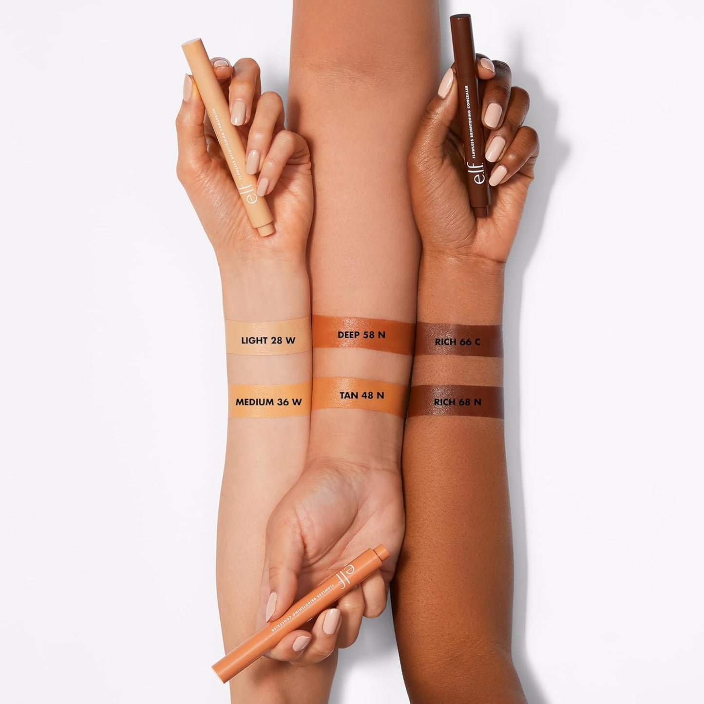 e.l.f. Flawless Brightening Concealer, Illuminating & Highlighting Face Makeup, Conceals Dark Under Eye Circles, Medium 36 W, 0.07 Fl Oz