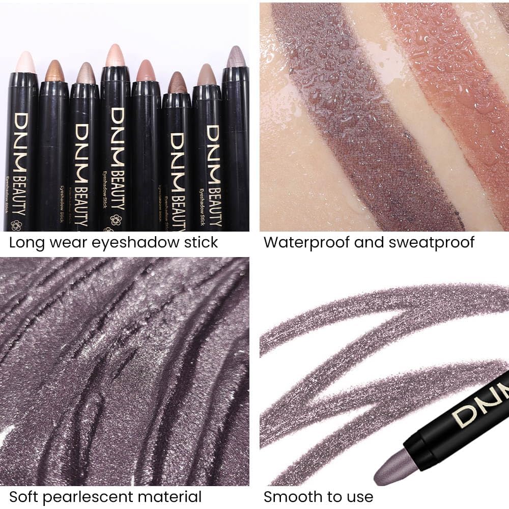 evpct 2Pcs Cream Eyeshadow Sticks Set for Eyes Waterproof, Smoky AmethystShimmer Matte Eye shadow Stick Pencil Pen Bulk sombras en crema para ojos 24+24