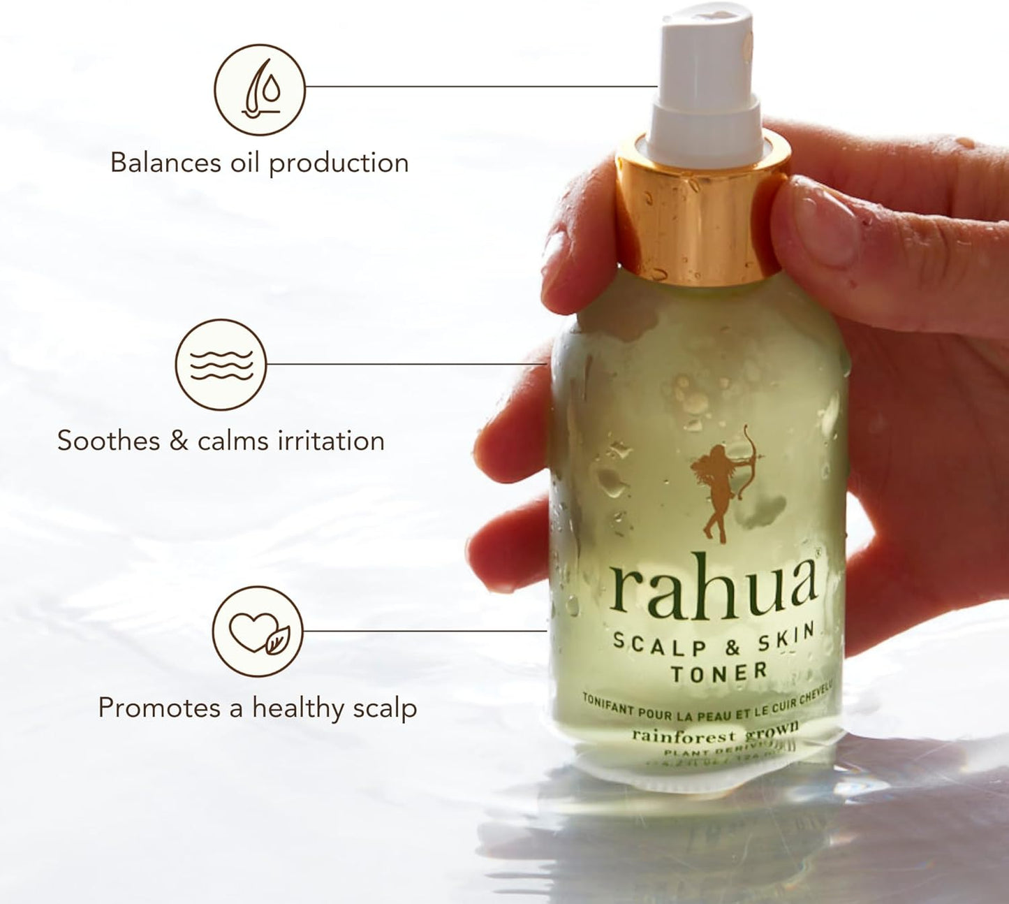 Rahua Scalp & Skin Toner, 4.2 Fl Oz, Revitalizing Hair Toner for Skin Care, Scalp Refresh & Styling, Nourishing Naturally Infused, Plant Powered Ingredients, for All Hair-Types, Vegan