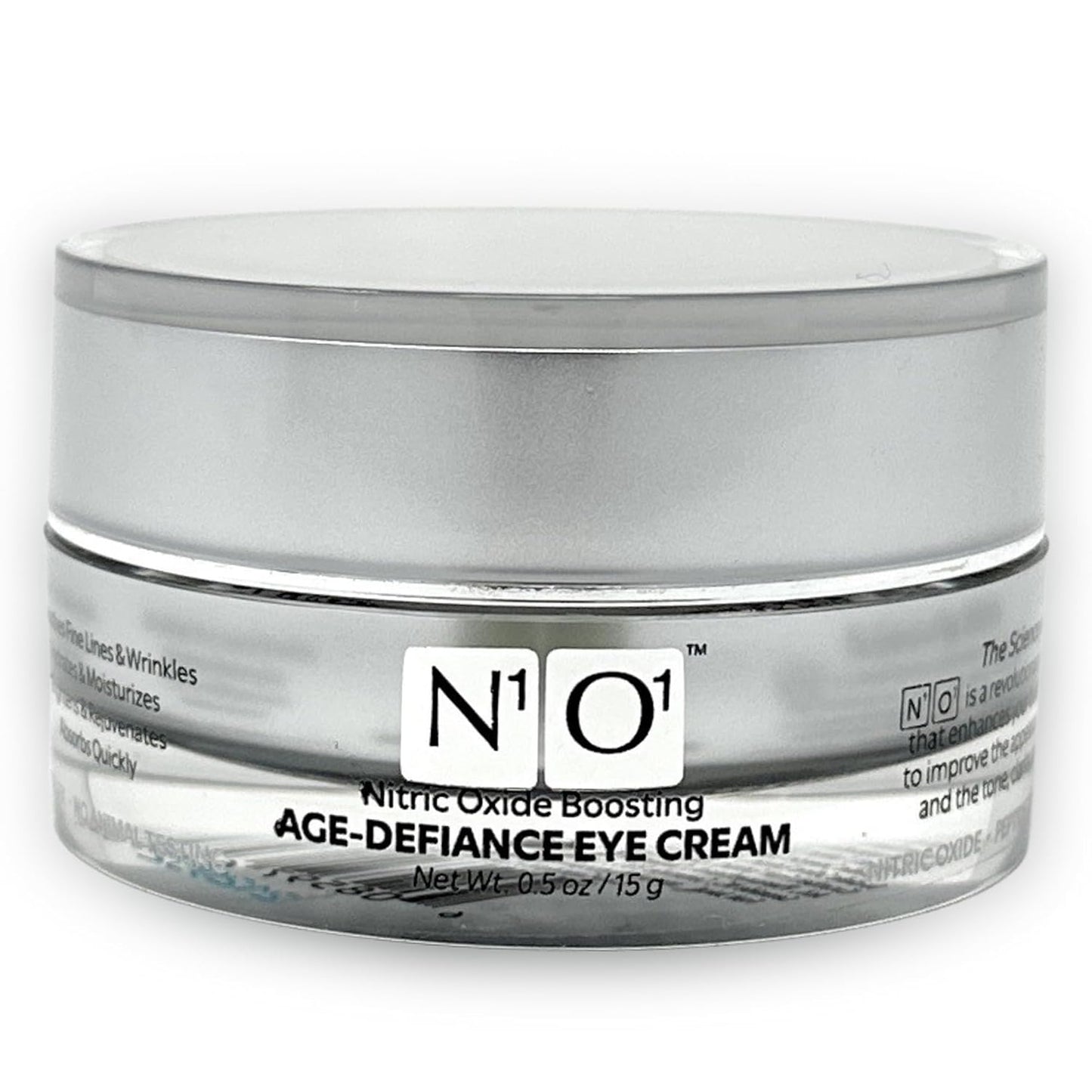 Age-Defiance Eye Cream - Day & Night Moisturizer with Nitric Oxide, Hyaluronic Acid, Complex Peptides, Ceramides - Hydrating Eye Cream for Dark Circles, Wrinkles, Fine Lines, Puffiness - 0.5 oz.