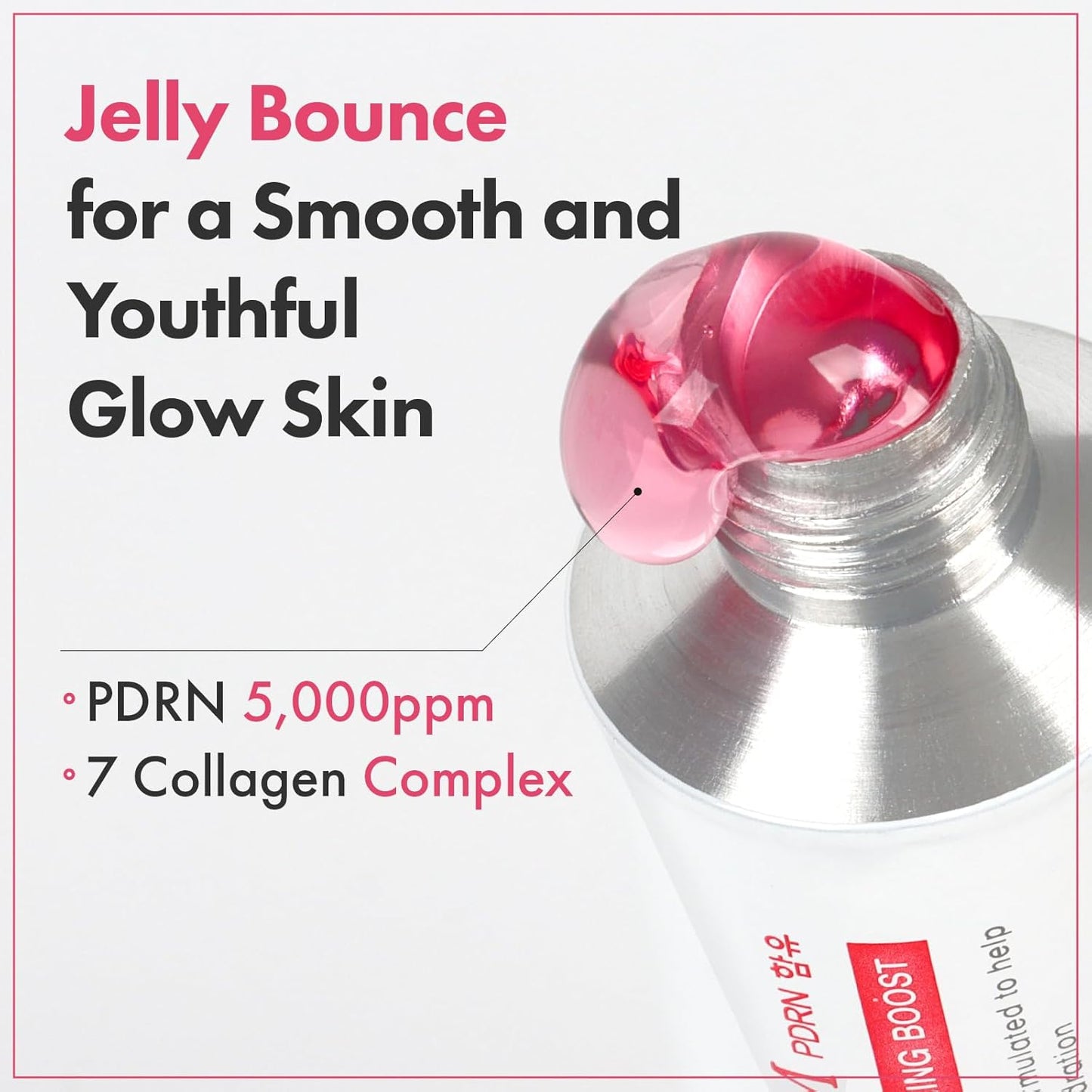 PDRN Collagen Jelly Cream, 5,000ppm Salmon DNA PDRN, Niacinamide, Hydrolyzed Collagen, Glow, Hydrating, Firming, Uneven Skin Tone, No artificial color, Korean Skin Care, 50ml, 1.69 fl.oz.