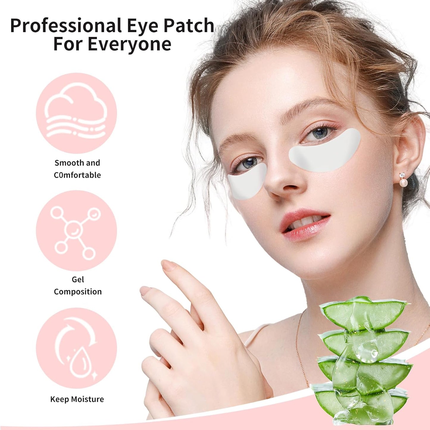 100Pairs Eyelash Extension Gel Patches Kit Natural Hydrogel, Lash Gel Pads for Beauty Makeup Mask Kit Supplies Eye Mask Pads Beauty Tools (Purple)