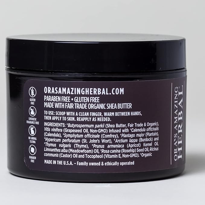 Ora's Amazing Herbal, Eczema Treatment, Touchy Skin Salve, Ultra Healing Body Butter, Organic Calendula for Skin, Herbal Salves, Unscented Skin Care