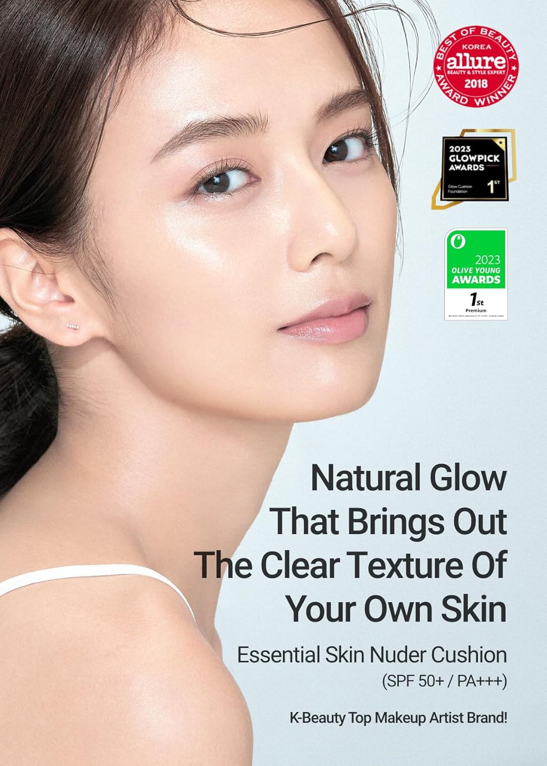 [JUNGSAEMMOOL OFFICIAL] Essential Skin Nuder Cushion (N Light) | Refill not Included | Foundation Makeup | Natural Finish | Buildable Coverage | Korean Makeup Artist Brand | Cream Foundation