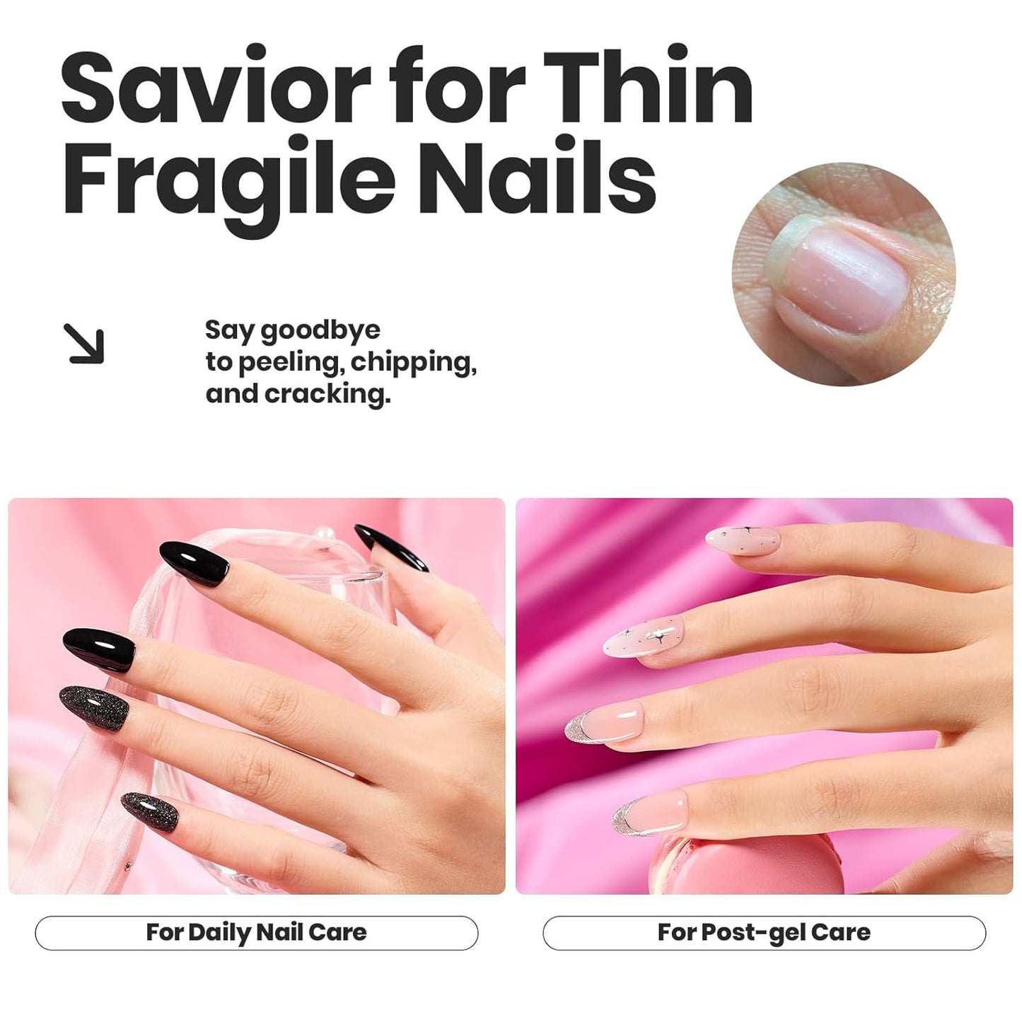 Beetles Glitter Nail Polish Set, 6 Color Silver Pink Gold Red Brown Black Quick Air Dry Nail Polish Natural Elegant Nail Lacquer Manicure DIY Nail Art Salon Gifts For Women