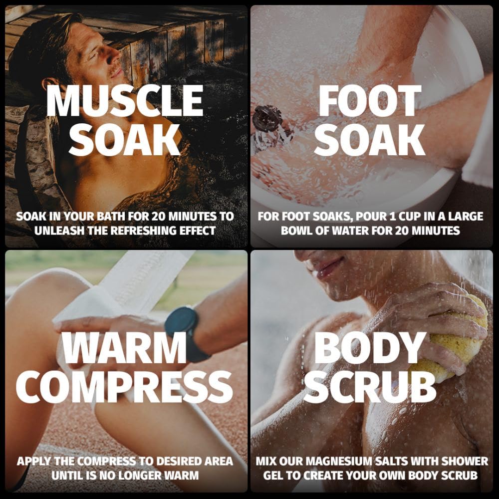 Coach Soak Recovery Bath Soak - Faster Absorption Than Epsom Salt for Pain - Rejuvenating Magnesium Flakes with 21 Minerals, Essential Oils & Bath Salts, 3lbs (Energizing Citrus)