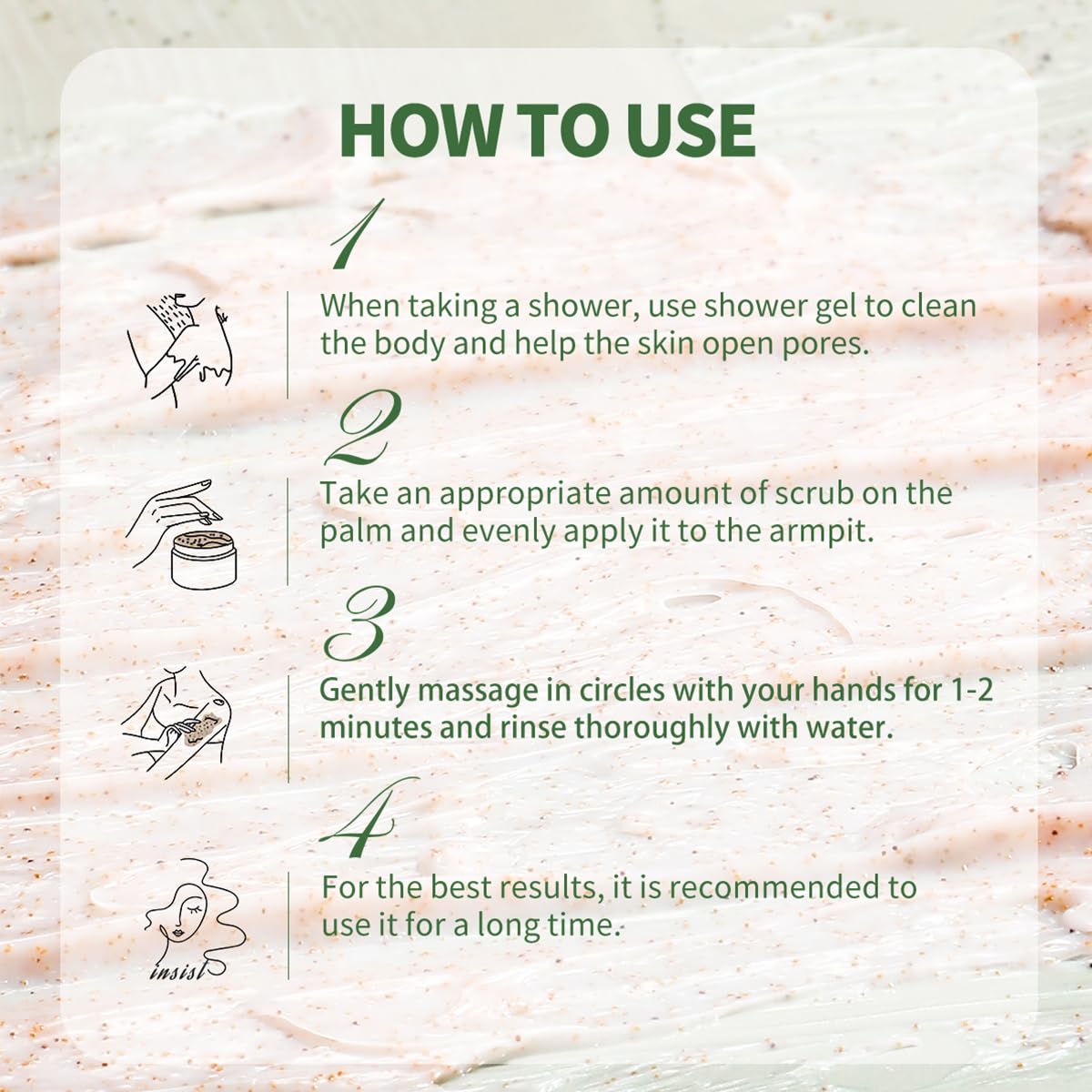 Peppermint Underarm Detox Scrub,Armpit Detox For Women,Body Scrub & Detox Cleanse,Body Exfoliator Scrub For Deeply Cleanses,Exfoliates,Moisturizes&Relieves Odor,for Armpits,Elbows,Knee & Whole Body