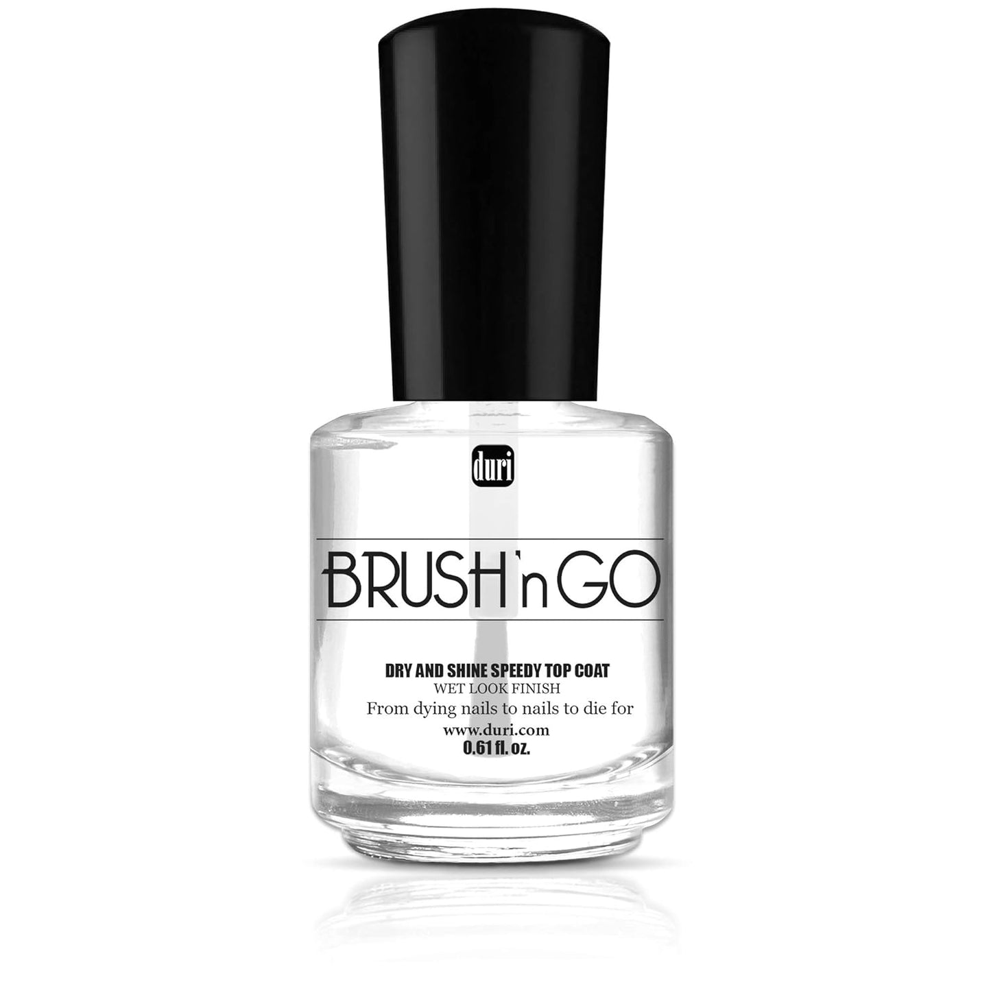 duri Brush'n Go Dry and Shine Speedy Top Coat, Fast Dry Top Coat Nail Polish - 0.45 fl.oz. (pack of 1)