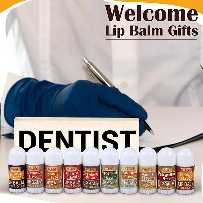 10 Pcs Mini Sunscreen Lip Balms Bulk SPF 30 Lip Balm Sticks Favors with Sunscreen SPF Employee Staff Appreciation Gifts Bulk Team Coworkers Christmas Party Gifts for Travel Beach