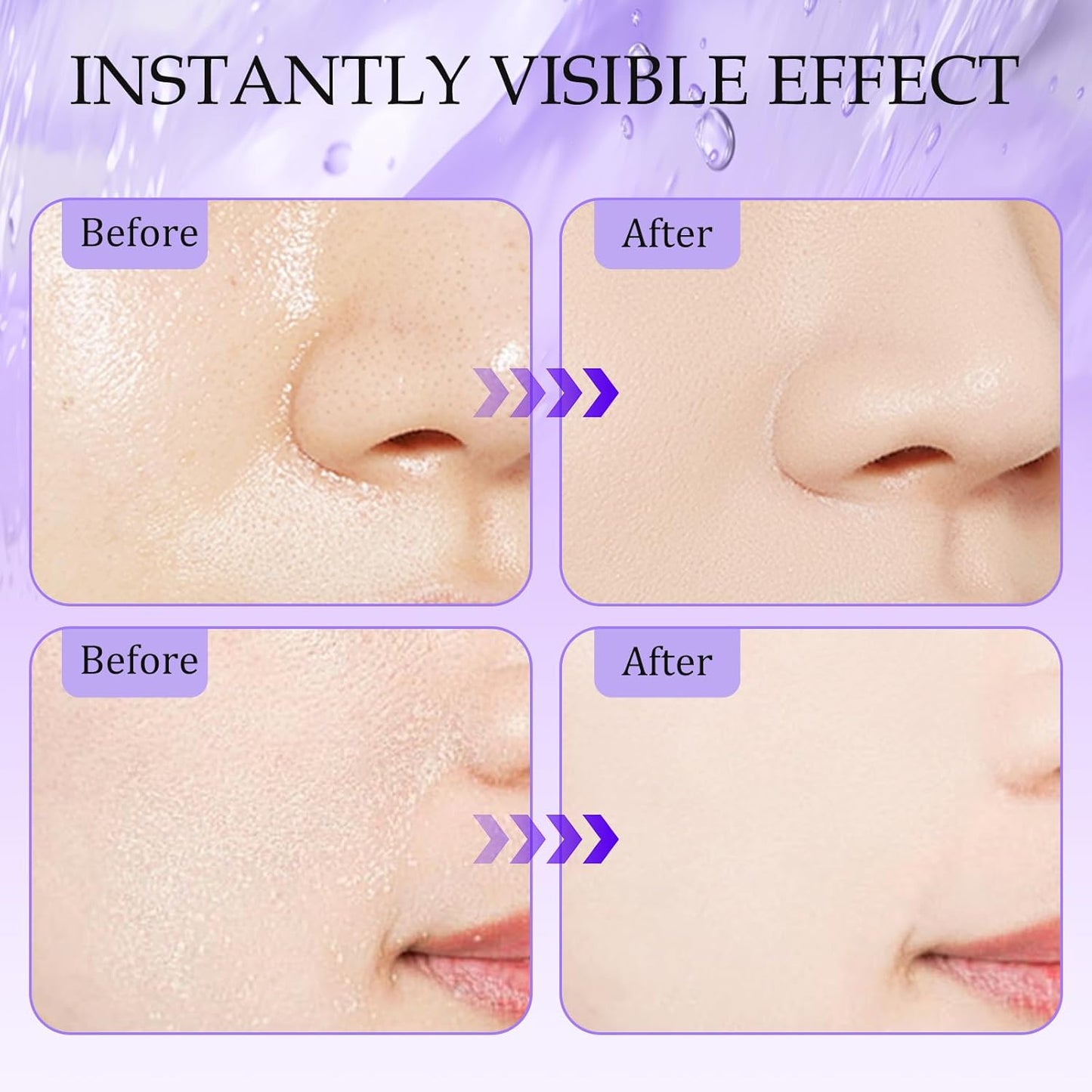 Chillab Lavender Matte Powder,Lavender Jelly Pressed Powder Matte Powder Oil Control,Chillab Polvo Compacto with Mini Powder Puff for Silky Blurring Oil Control Long-Lasting Makeup(2PCS) (2PCS)