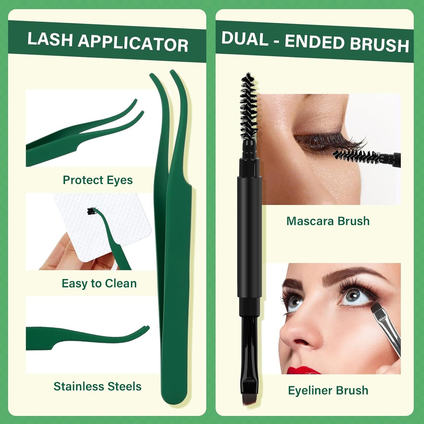 DIY Lash Extension Kit KEYYOU 144pcs Lash Clusters Eyelash Extension Kit with Mascara Brush Bond and Seal Lash Remover Lash Applicators Lash Brush for DIY Lash Extensions (Y22 Kit)