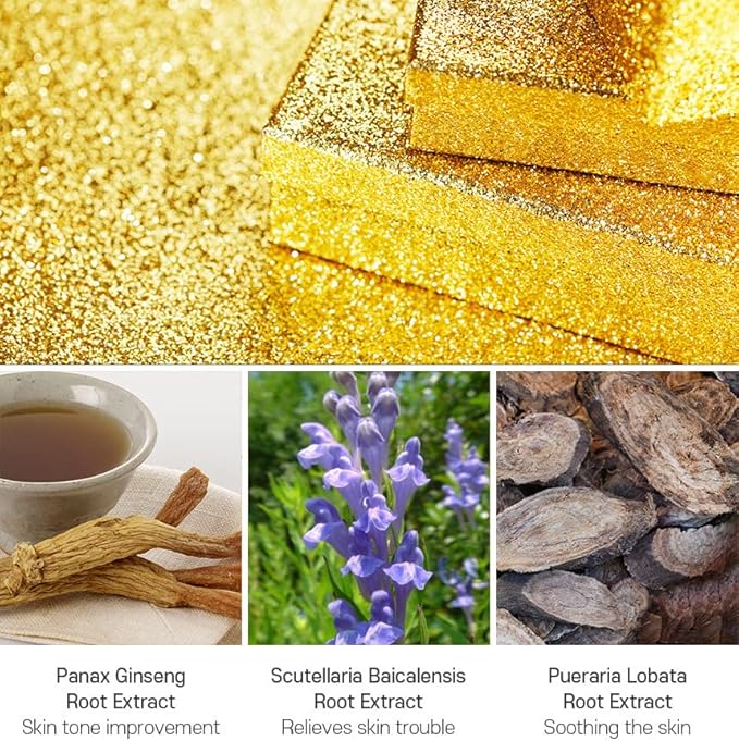 Signature 24K Gold Essential Skin Care 3 Set - Toner (150ml), Emulsion (150ml), Cream (50ml) - Korean Skincare for Healthy and Glowing Skin