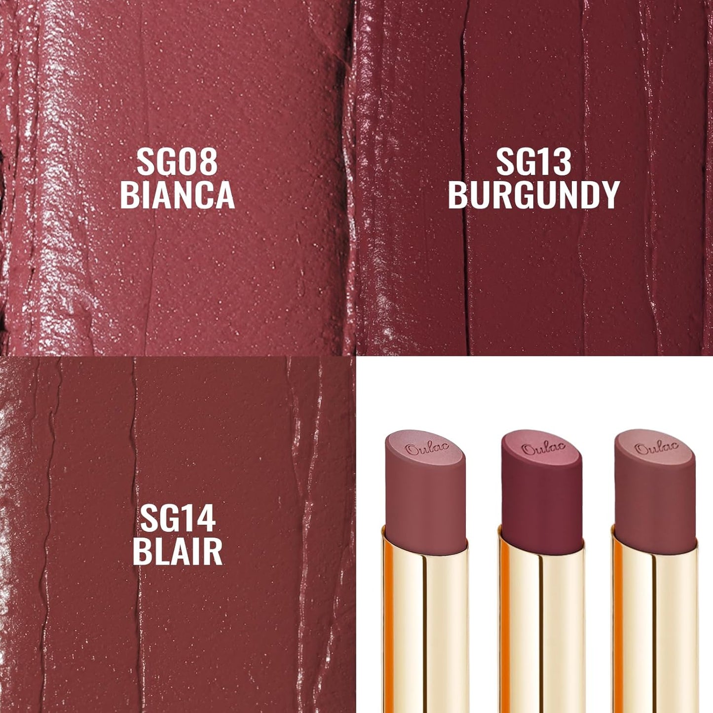 Oulac Sensual Glow Color Rich Satin Lipstick Set 1