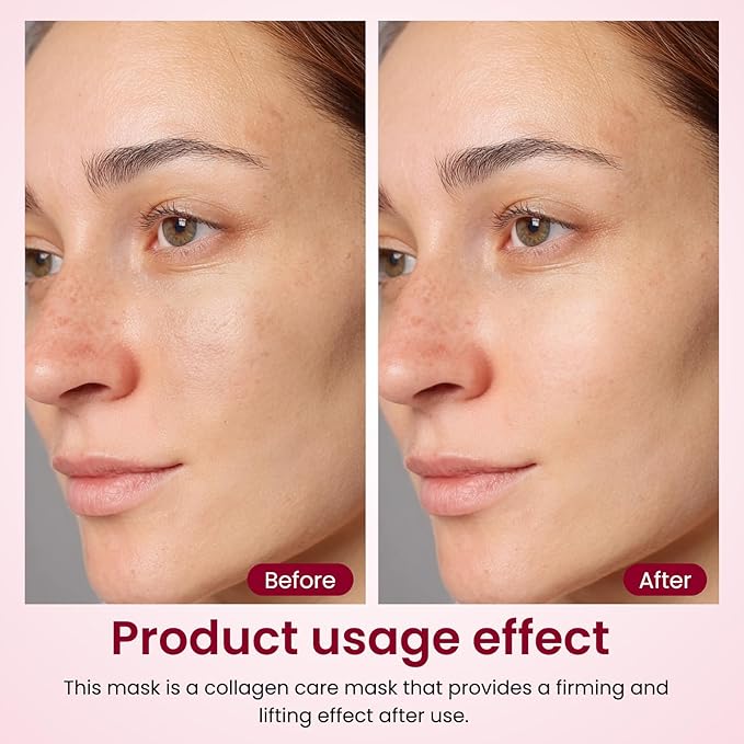 Bio Collagen Face Mask Overnight,Korean Collagen Face Mask 2.0,Bio-Collagen Real Deep Mask,Glow up Firm Skin Deep Hydrating Masks for Wrinkle Reduction and Pore Minimization-Like Glass Skin(1Box*4 pc)