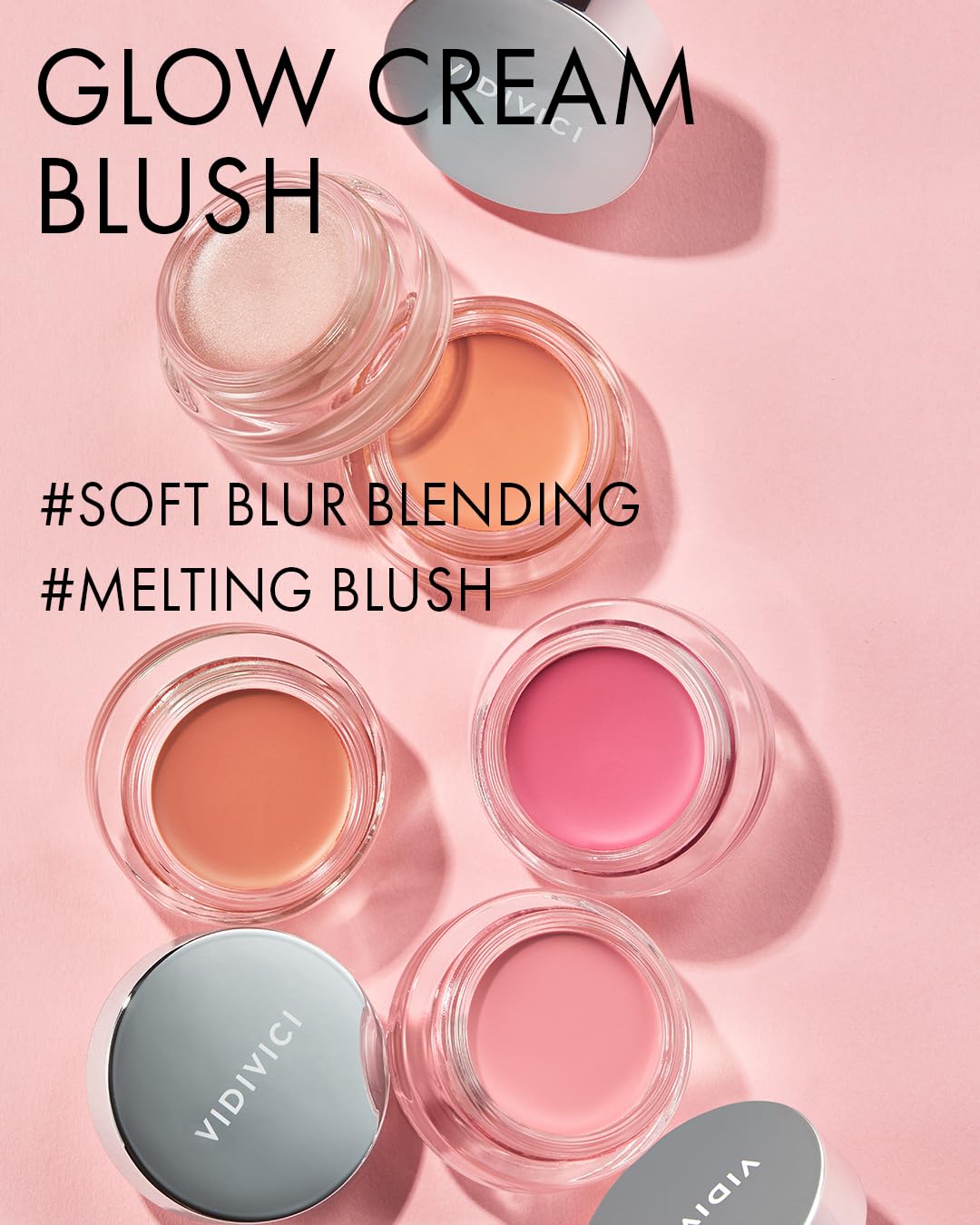 VIDIVICI Millennial Glow Cream Blush 03 Pansy Lavender - Creamy Face Cheek Blusher for Smooth & Silky Skin - Soft Satin Finish with Natural Color - For Fair to Light Skin Tone, 0.21 oz.