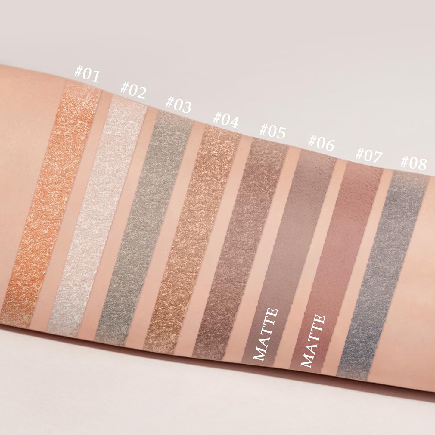 4Pcs Eyeshadow Stick, Cream Eye Shadow Brightener Sticks Set for Eyes, Champagne Pearl Taupe Bronze Cocoa Stone Putty Smoky Amethyst Shimmer Matte Pencil Eye Eye Liner Makeup Waterproof (4PCS B)