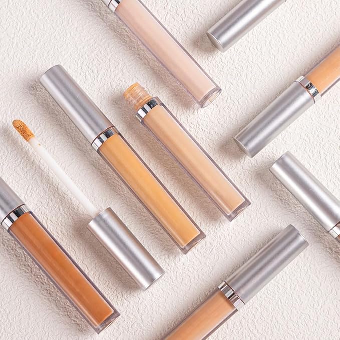 Kaely 2Pcs Hydrating Concealer Wand,Full Coverage Liquid under Eye Concealer,Long Lasting Waterproof Primer Makeup for Dark Circles and Puffiness Trouble Spots Redness,Eye Ring corrector de ojeras 08