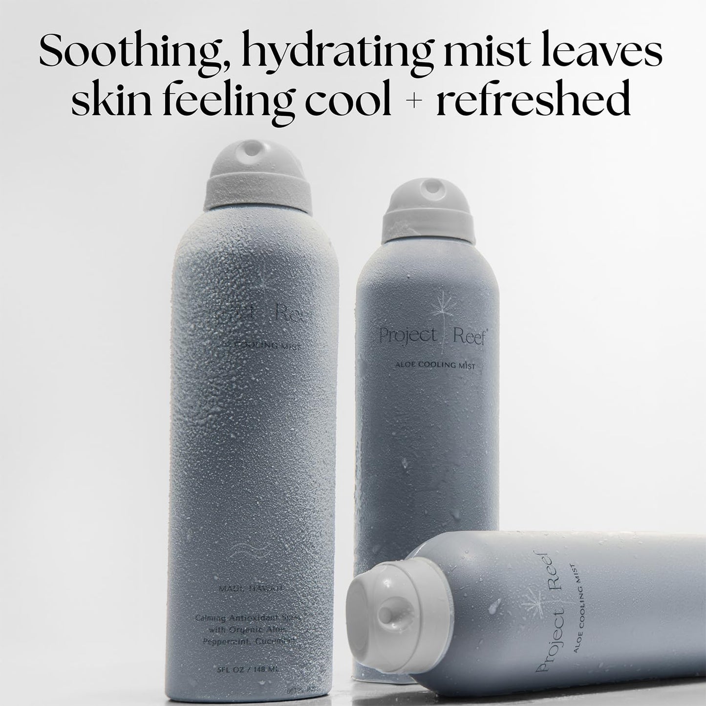 Non-Aerosol Cooling Mist w/Aloe Vera, Peppermint, Cucumber - Non-Sticky, Non-Greasy Formula, Sunburn Relief, After Sun Care, Hydrating Face & Body Spray