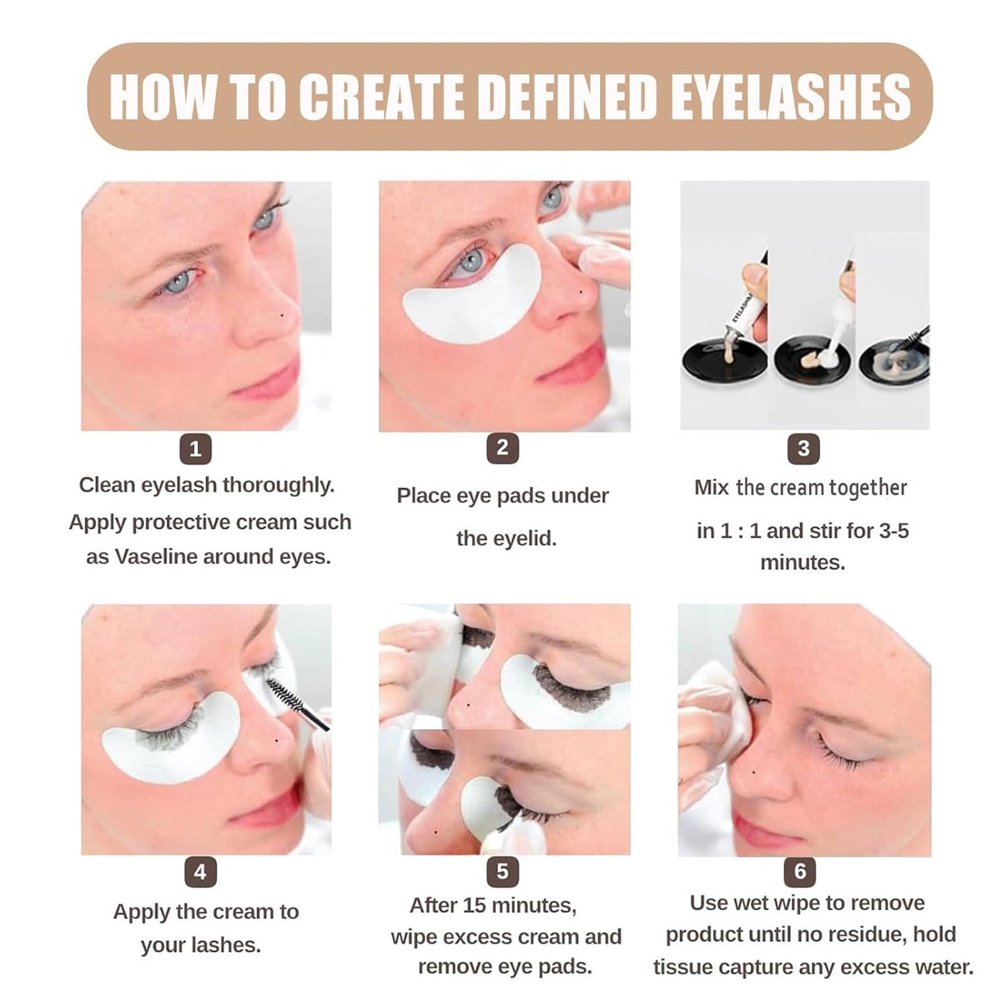 Lash Color Kit, Professional Natural Black Eyelash & Eyebrow Color Kit Lasting for 6 Weeks, Waterproof & Safe Color for Salon Home Easy Use - Creates Natural Looking Brows Gift for Women Girl Mom Wife