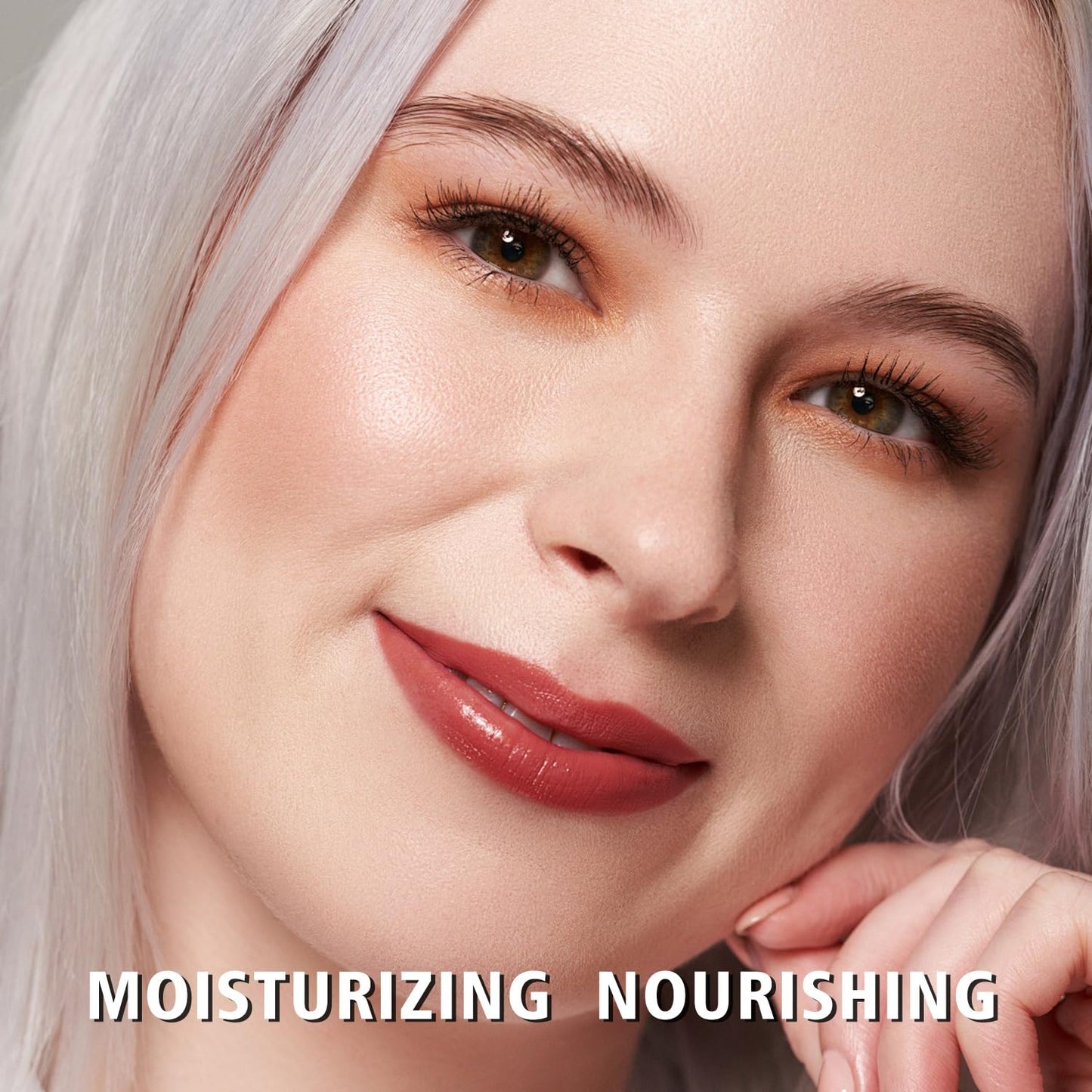 MAKI YIKA Moisture Mauve Red Lipstick for Women Hydrate Lip Gloss for Dry Cracked Lips Weightless Glossy Lip Color Juicy Finish,MA059 Mauve Pop