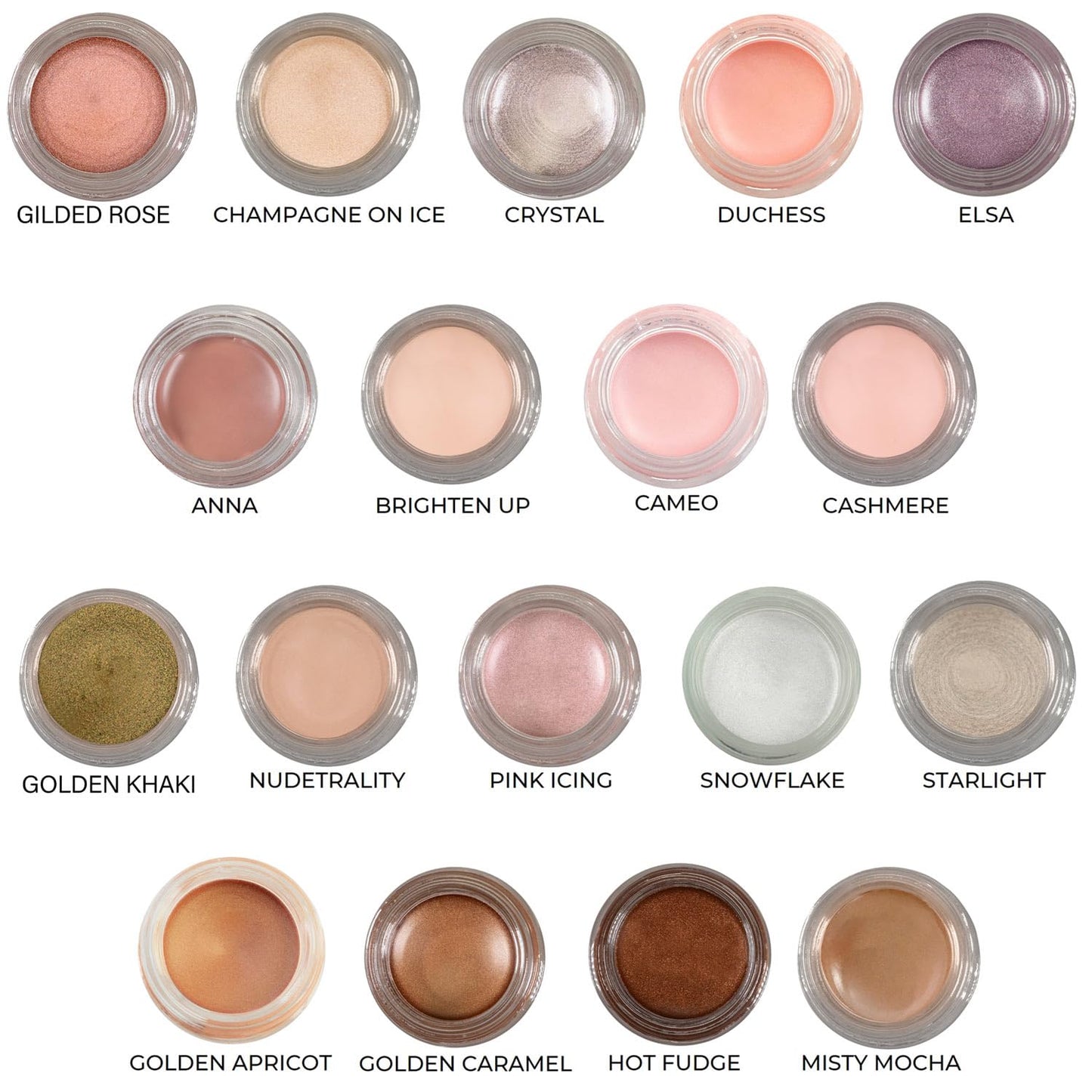 Mommy Makeup Any Wear Creme Eyeshadow - Waterproof, Crease-Proof, Long Lasting, High Pigment, Oil-free - Cream to Powder for Eyes, Cheeks & Lips (Gilded Rose)