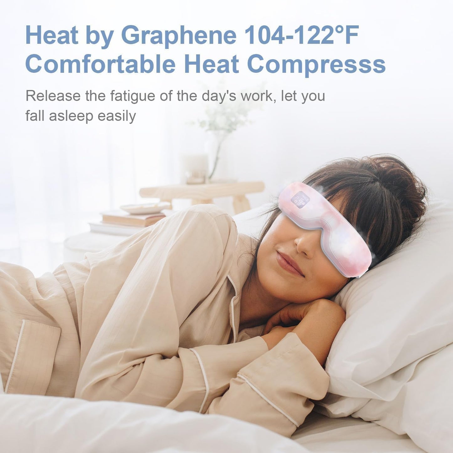 Eye Massager with Heat Heated Eye Mask with Bluetooth Music Eye Care Face Massager Eye Machine for Relax Migraine Eye Strain Dark Circle Eye Bags Dry Eye Mother Father Day Birthday Gifts for Men Women