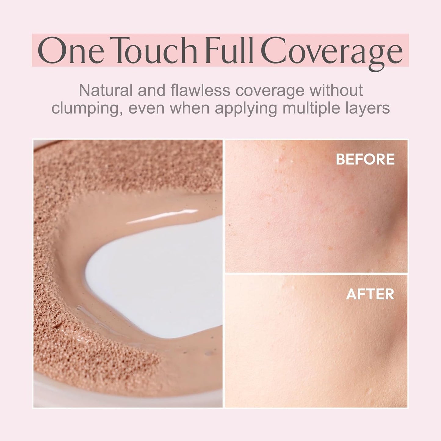 LA MUSE Korean Cushion Foundation, #21 Light Beige(2 Packs) | Lightweight, Breathable but Perfect Blemish Cover for Summer | Long-Lasting, Korean Foundation with Radiant Dewy Finish | Skin Hydrating
