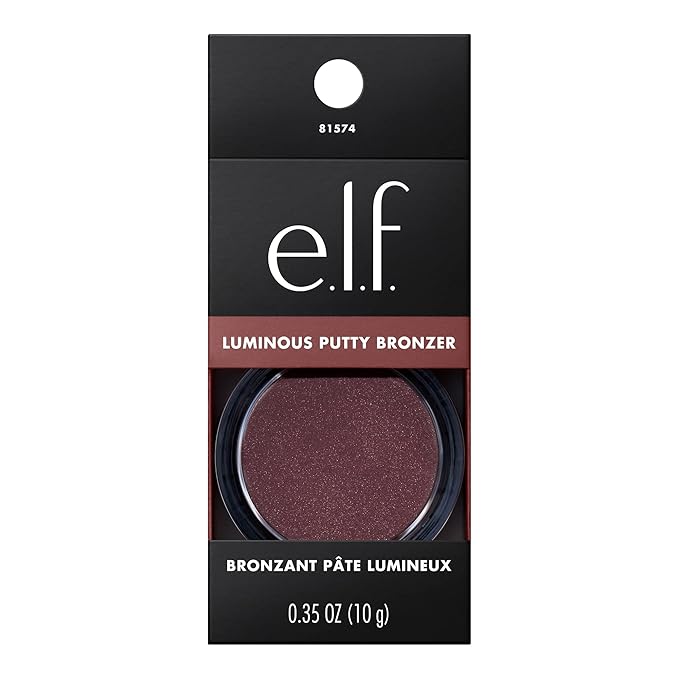 e.l.f. Luminous Putty Bronzer, Lightweight Putty-to-Powder Bronzer For A Radiant, Glowing Finish, Highly Pigmented, Vegan & Cruelty-Free, Frequent Flyer