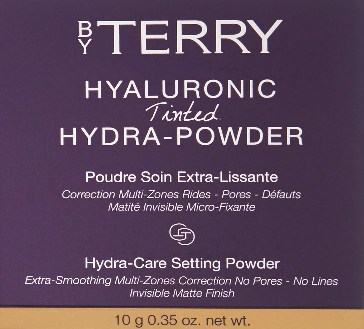 By Terry Hyaluronic Tinted Hydra-Powder, Non-Drying Loose Face Setting Powder, Blur Imperfections & Mattify, Medium Fair, 0.35 oz