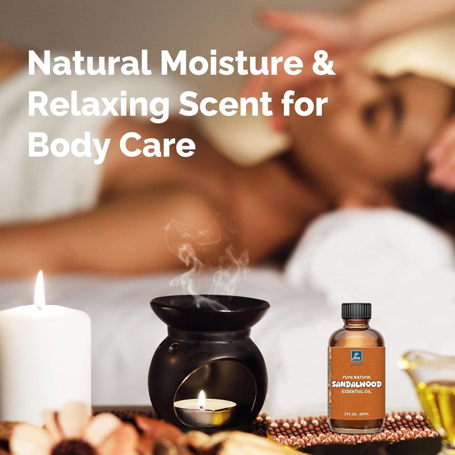 Sandalwood Essential Oil 4 Oz, 100% Pure Sandalwood Oil for Diffuser, Skin, Hair, Body & Face, Perfume Base Note for Men & Women, Aromatherapy & Massage