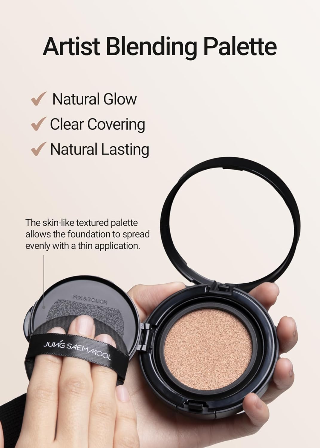 [JUNGSAEMMOOL OFFICIAL] Essential Skin Nuder Cushion (Medium Deep) | Refill Included | Natural Finish | Buildable Coverage | Makeup Artist Brand | Cream Foundation