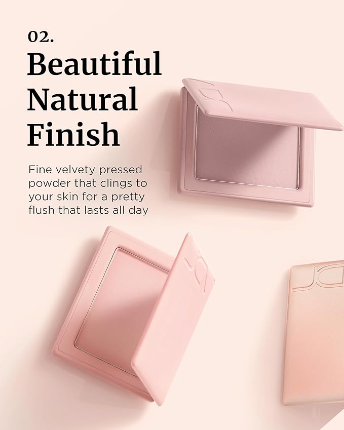 VDL Cheekstain Pastel Blush for Cheeks (Bouncing Peach, 0.2oz) - Lightweight, Velvet Powder Formula - Seamless, Long-Lasting, Natural-Looking Glow | Korean Makeup