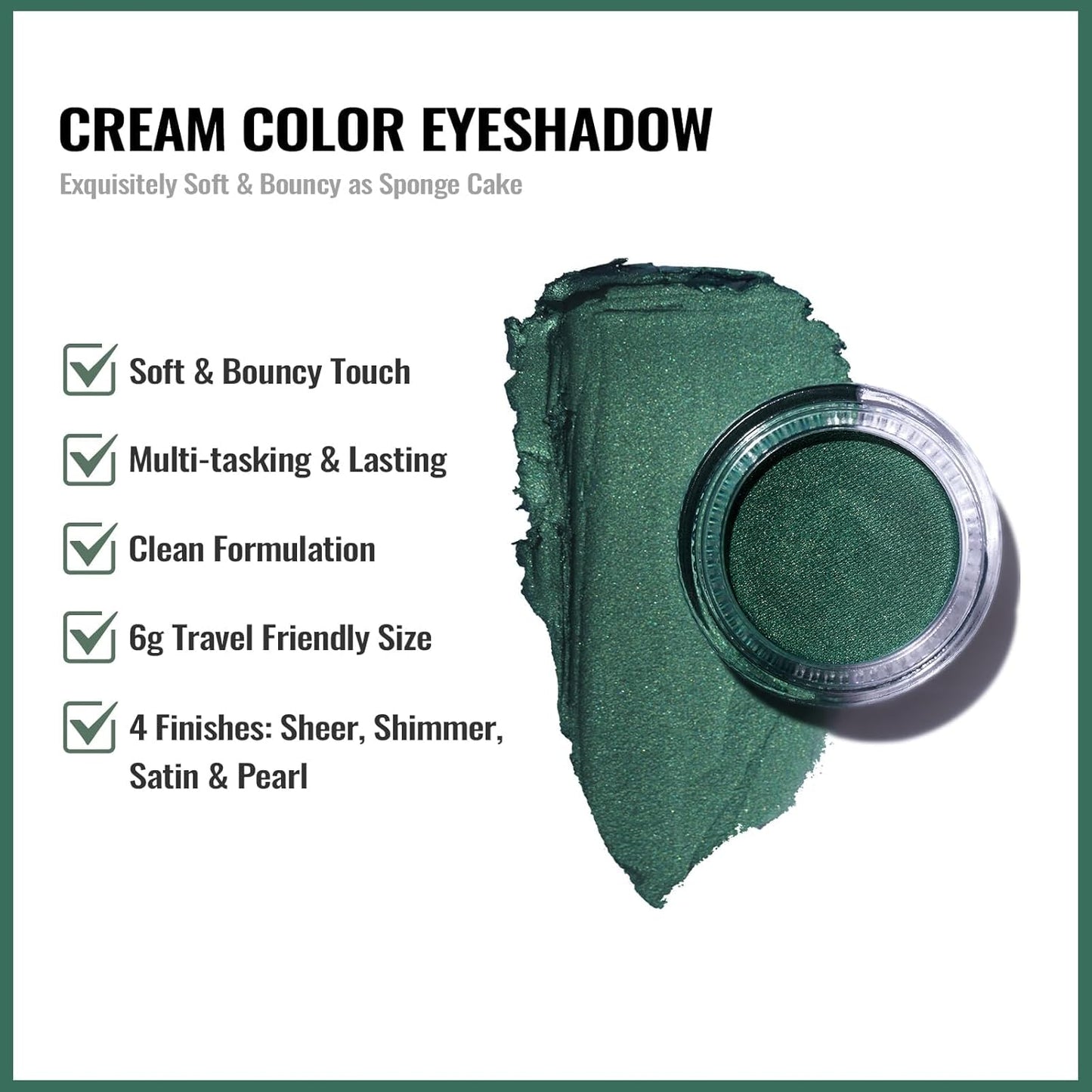 Oulac Shimmer Cream Eyeshadow also for Highlighter Blendable Eye Shadow Waterproof&Long Lasting with Moisturizing Formula Soft Shimmer Eye Make-up,Vegan & Cruelty-Free,6g P07