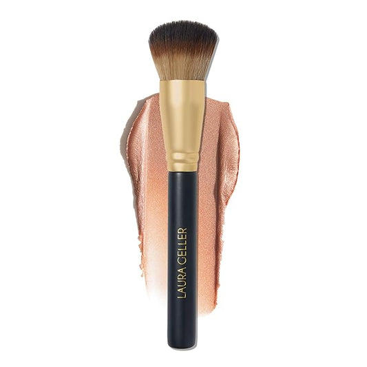 LAURA GELLER NEW YORK The Wonder Brush, Makeup Brush with Wooden Handle, Apply The Wonder Balm, Cream & Liquid Blush, Even Application and Blending