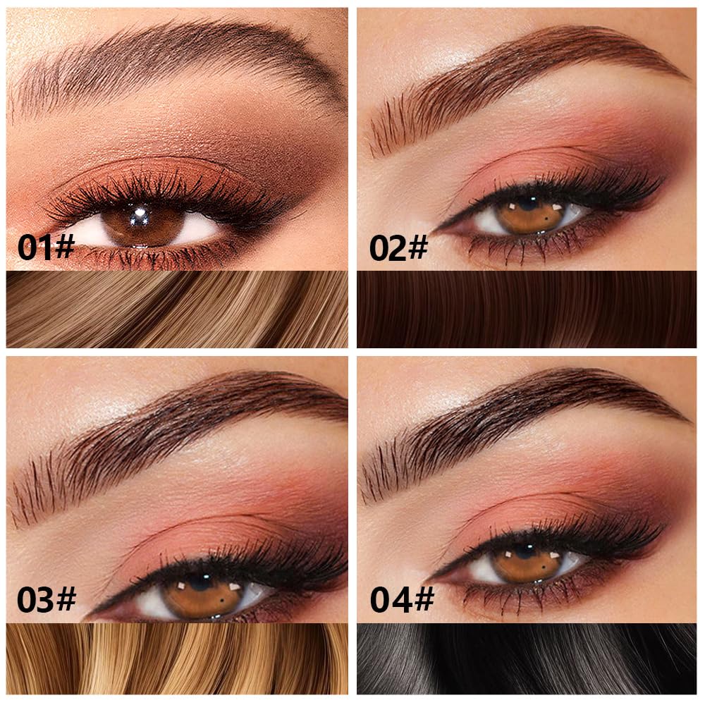 Brow Kit, Eyebrow Pomade,Eye Brow Contour Palette with Double-ended Eyebrow Brush, Full Defined Natural Brows, Long-Lasting Waterproof,04