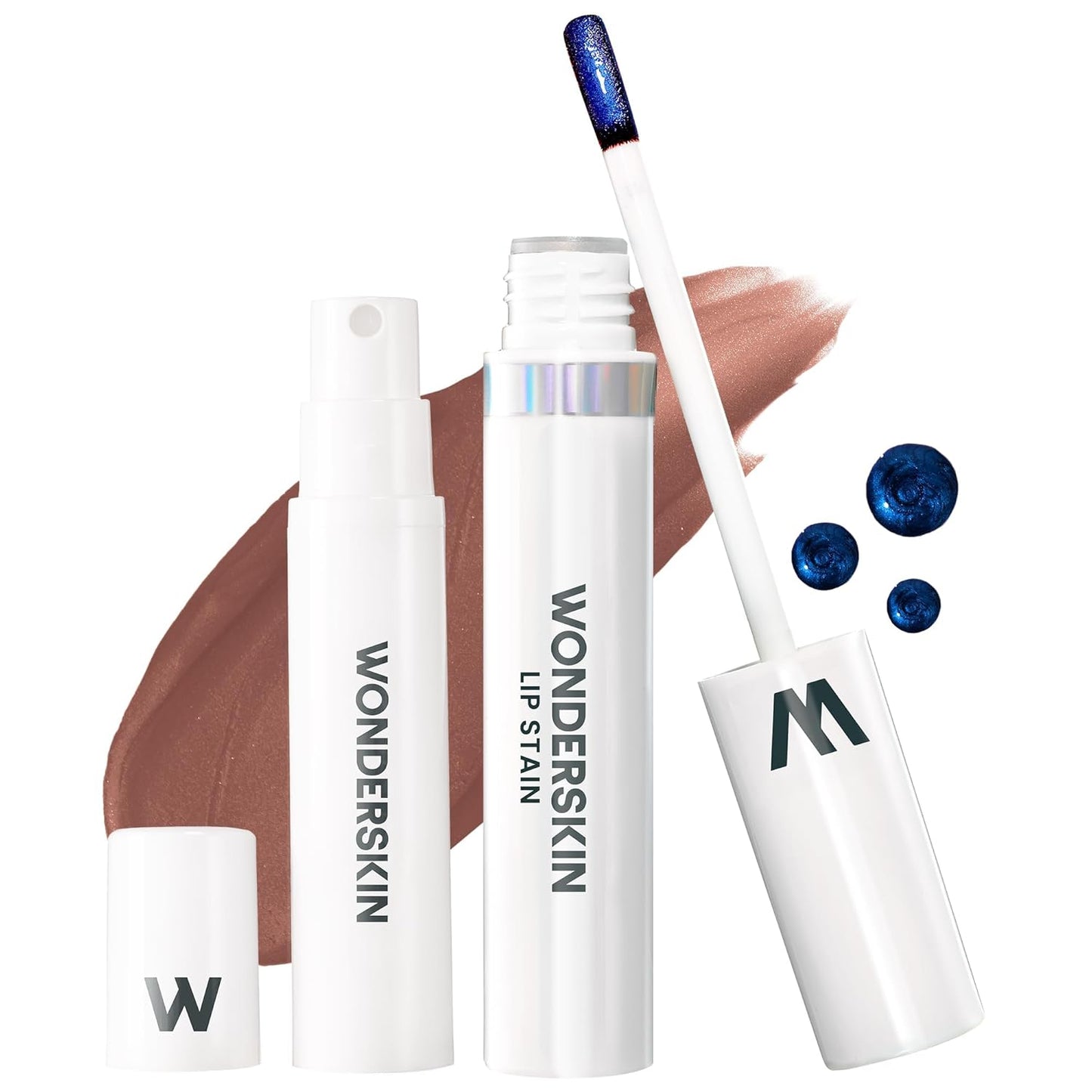 Wonderskin Wonder Blading All Day Lip Stain Peel Off and Reveal Kit - Long Lasting, Waterproof Brown Lip Tint, Transfer Proof Natural Makeup Stain Kit (Hush)