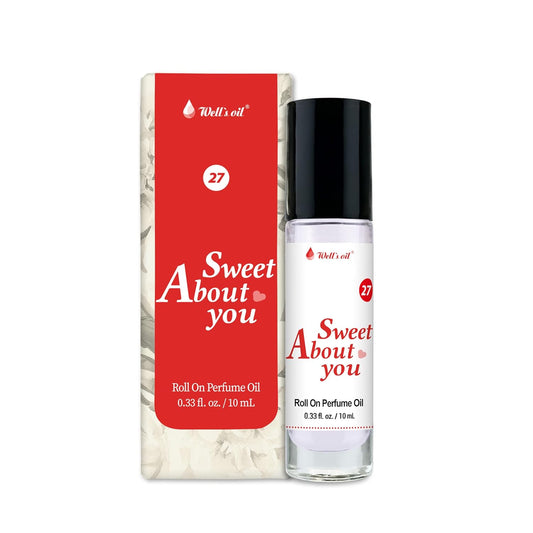 Well's Oil Roll-On Perfume Oil (Sweet About You) | Fruity & Floral Notes | Long-Lasting | Paraben-Free | 0.33 Fl Oz / 10 ml