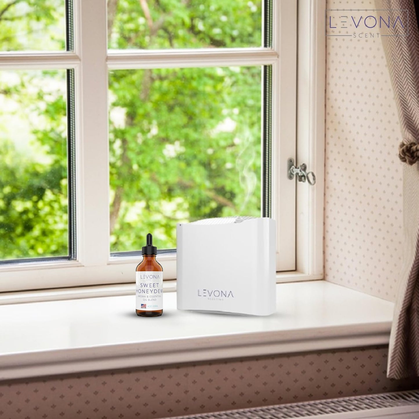 Levona Scent Oil Diffuser Essential Oils: Essential Oils Home Luxury Scents - Sweet Honeydew Essential Oil - Sweet & Fresh Notes of Nectarine and Floral Rose Essential Oil - 120 Ml Fragrance Oils