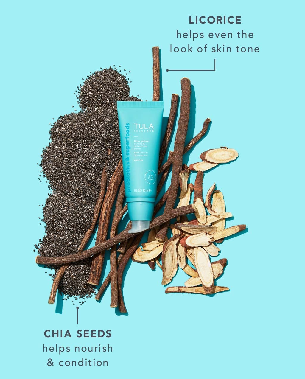 TULA Skin Care Face Filter Blurring and Moisturizing Primer - Sunrise, Evens the Appearance of Skin Tone & Redness, Hydrates & Improves Makeup Wear, 1fl oz