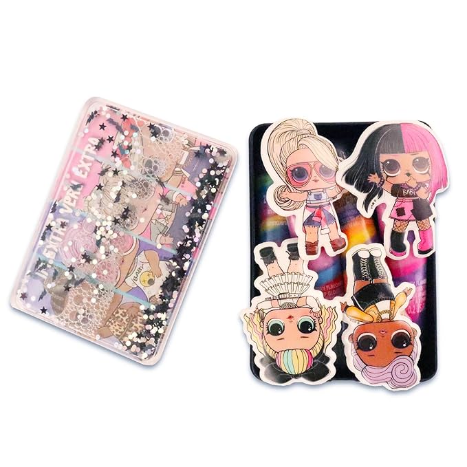 Game Party LOL Surprise Lip Gloss Set - Bundle with 4 LOL Lip Gloss Tubes, a Collectible Cosmetic Case, and More | LOL Doll Lip Gloss