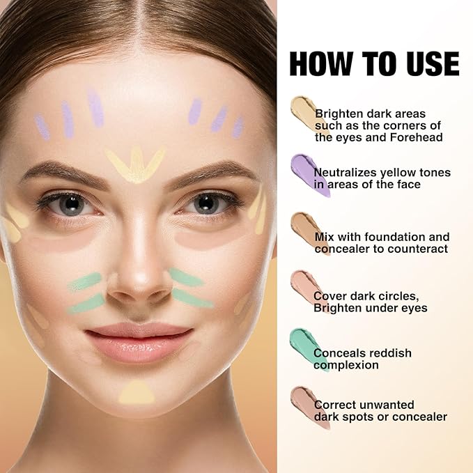 Jolilab 1 Color Contour Stick Concealer Stick Cream Palette Contour Multifunctional Contouring Makeup Kit for Face Highlighter Makeup Stick Set Long Lasting & Waterproof(02#green, 1)