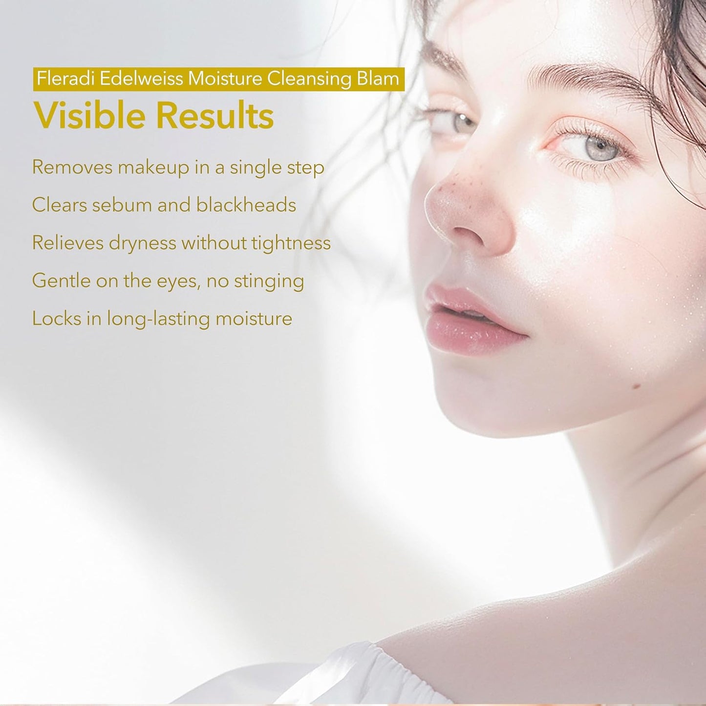 Edelweiss Cleansing Balm – Vegan Makeup Remover and Face Cleanser with Natural Flower Extracts. Korean Skincare, No Parabens or Sulfates (3.38 fl oz)