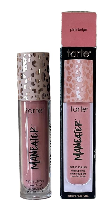 Tarte Maneater Satin Blush Cheek Plump Full Size (Pink Beige, 27OZ)