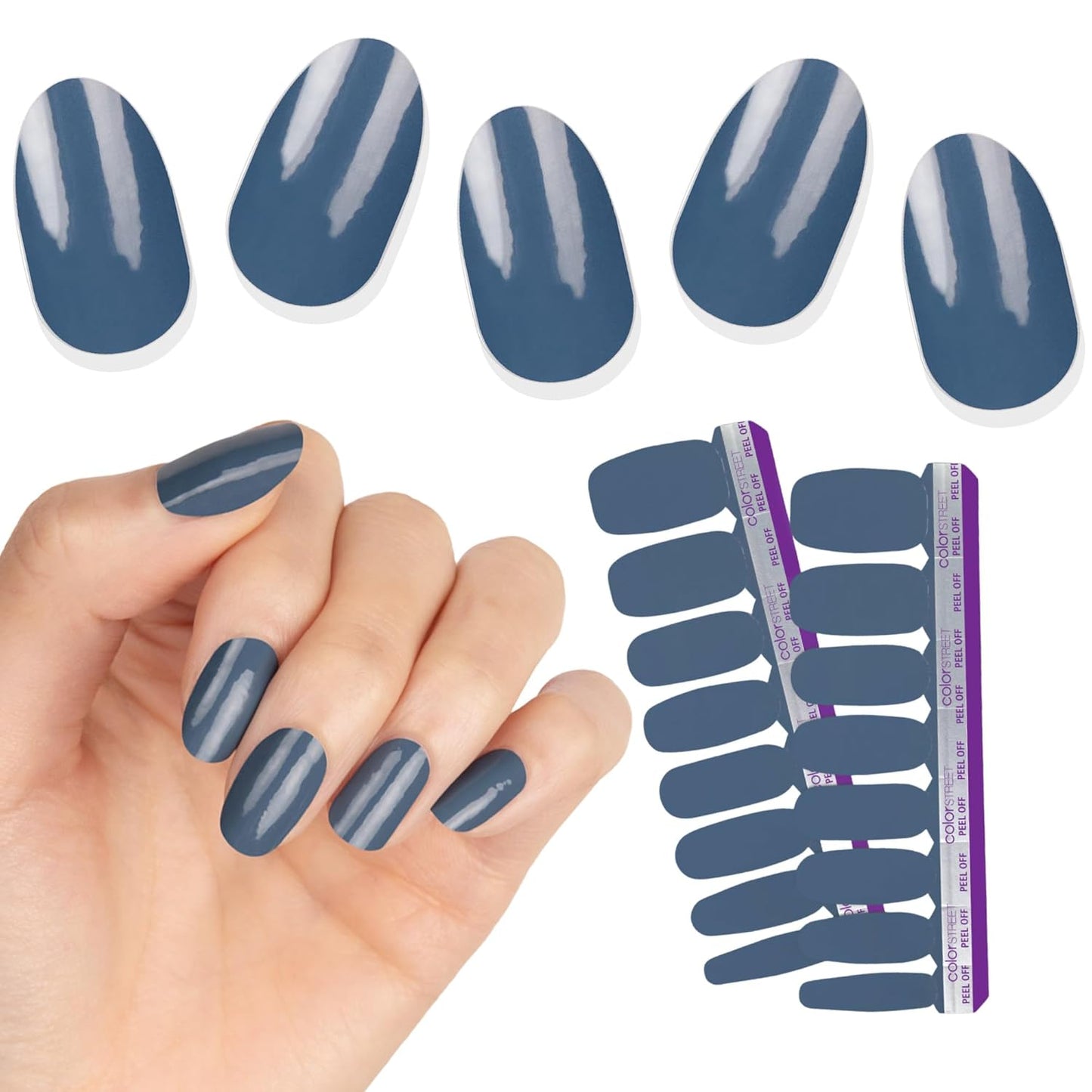 Color Street Slate of Mind Nail Strips