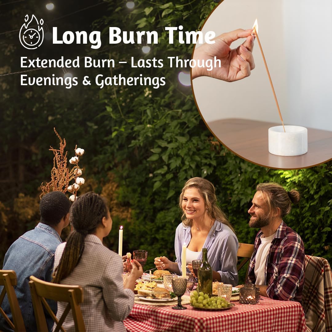 Folkulture Citronella Incense Sticks | Pack of 50 Long 12” Citronella & Lemongrass Incense Sticks | Slow Burn, Non Toxic, Organic |for Patios, Gardens, Camping, BBQs & Outdoor Gatherings