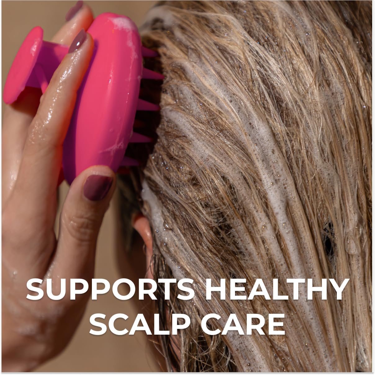 DS Labs Revitalizing Scalp Brush - Silicone Shampoo Massager for a Cleaner, Fresher, Feeling Scalp, Lifts Build Up & Boosts Lather, Ergonomic, Water Resistant, for All Hair Types