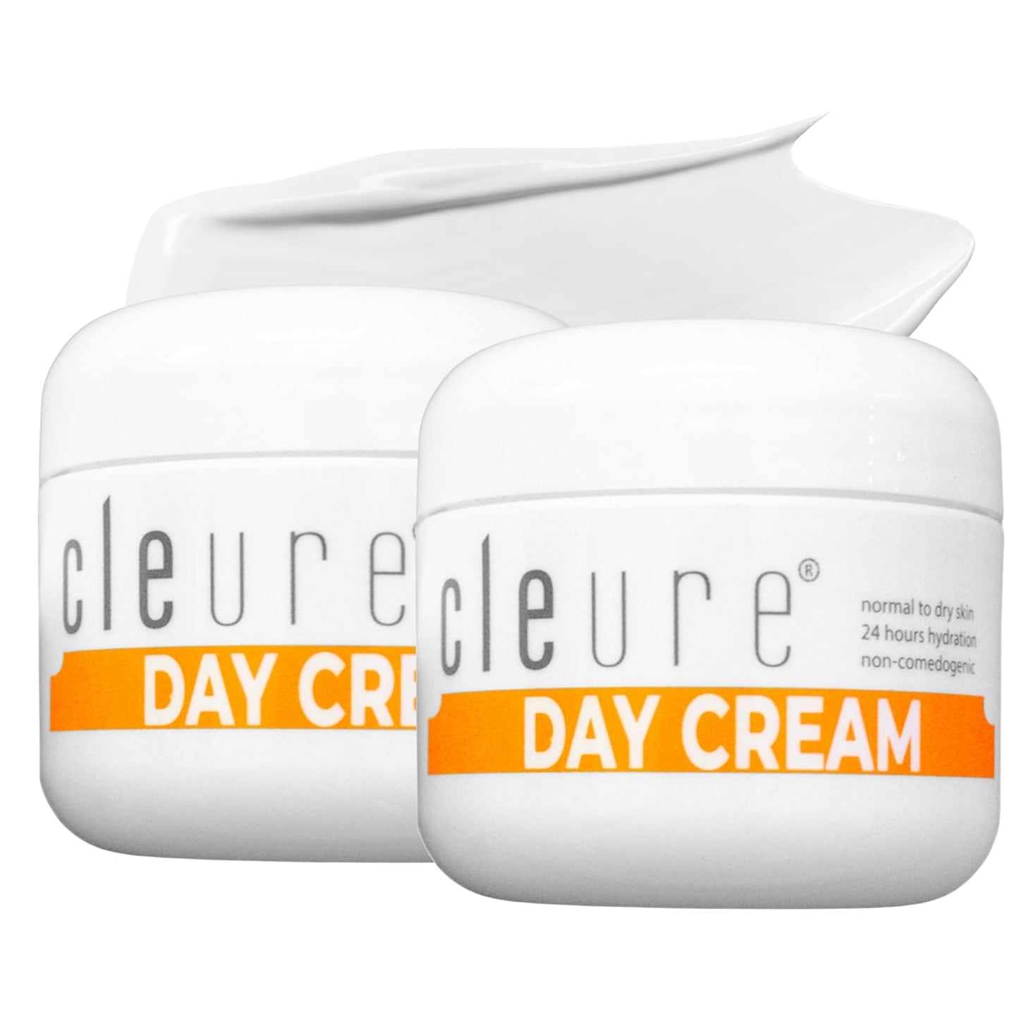 Cleure Anti-Aging Day Cream & Facial Moisturizer w/Pure Shea Butter for Sensitive Skin - Fragrance Free, Gluten, Salicylate and Paraben Free (2 oz, Pack of 2)