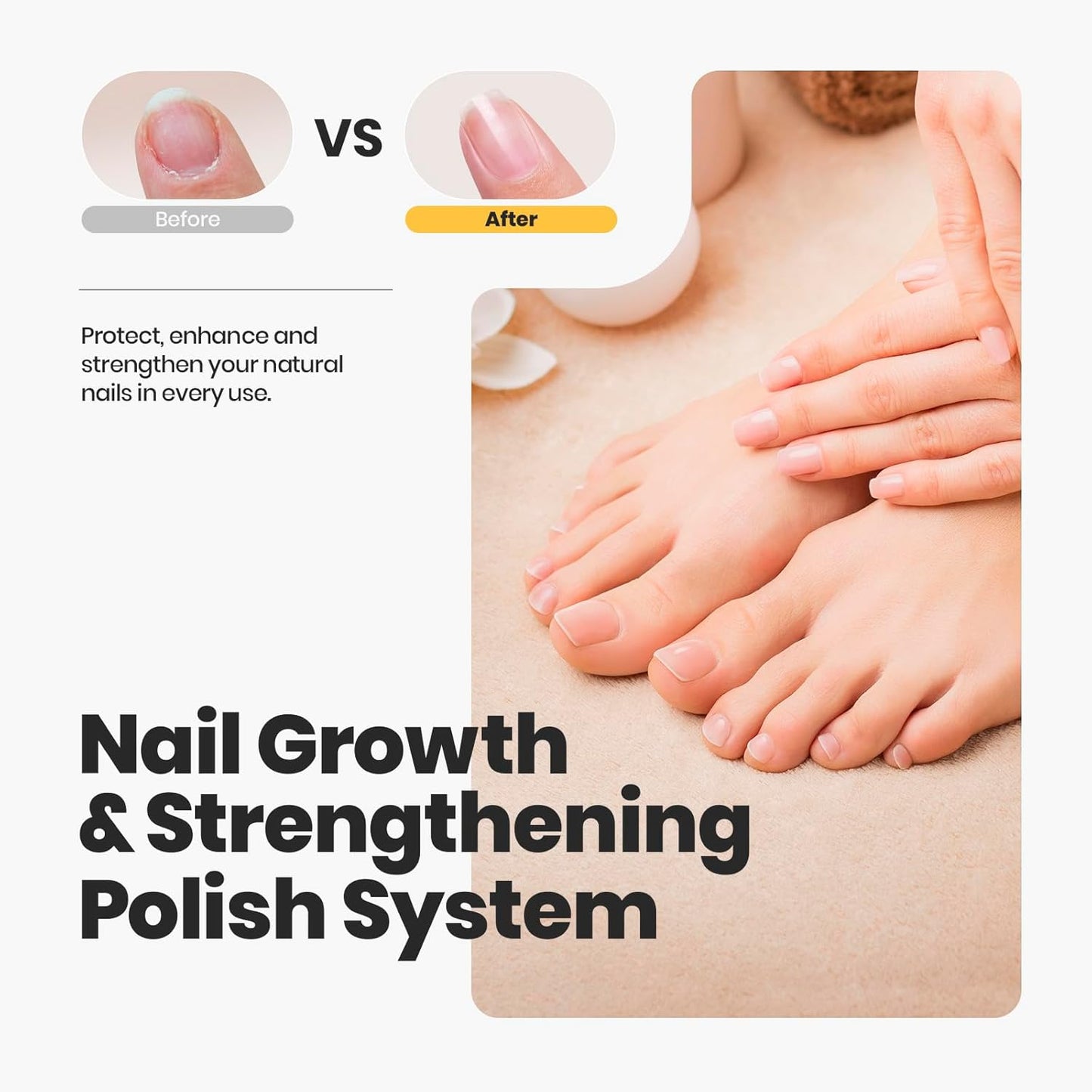 Beetles Nude Nail Polish Set 7Pcs: Fast Drying & Long Lasting Neutral Beige Brown Nail Polish with 2 IN 1 Base & Top Coat and Cuticle Serum, All-in-One Care Nails Gift Sets